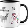 Tasse Schwiegermutter Geschenk Andere Schwiegermütter - Du, Kaffeetasse Schwiegermama Geschenk für Frauen Ehe Hochzeit, Geschenkidee Frau Verlobung Geburtstag Muttertag Kaffee-Becher (Weiß/Schwarz) 22