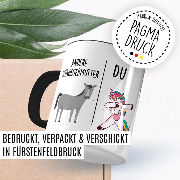 Tasse Schwiegermutter Geschenk Andere Schwiegermütter - Du, Kaffeetasse Schwiegermama Geschenk für Frauen Ehe Hochzeit, Geschenkidee Frau Verlobung Geburtstag Muttertag Kaffee-Becher (Weiß/Schwarz) 7
