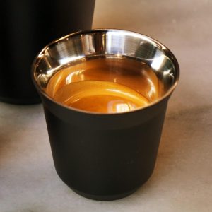 Huniox® 2 x 80 ML Espresso Tassen Set - Esspresotasen - Espressotasse - Espressotassen Doppelwandig - Italienische Espressotassen - Tassen Schwarz -Espressotassen Schwarz Matt (ONYX, 80 ML) 6
