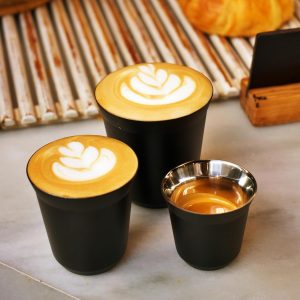 Huniox® 2 x 80 ML Espresso Tassen Set - Esspresotasen - Espressotasse - Espressotassen Doppelwandig - Italienische Espressotassen - Tassen Schwarz -Espressotassen Schwarz Matt (ONYX, 80 ML) 10