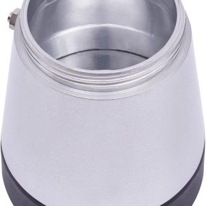 Vielrosse Espressokocher Elektrisch, 480W Mokkakocher mit Basis, 1-6 Tassen Kaffeemaschine 360° Drehbar Basis Geeignet Abschaltautomatik für Zuhause Büro Reisen (Silber) 16