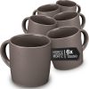Moritz & Moritz NORDIC Kaffeetassen Set 6-teilig Grau - ca. 300ml aus hochwertigem Steinzeug - Stilvolles Design mit Henkel - Tassen mit Henkel für Kaffee, Tee, heiße Schokolade, Cappuccino 34