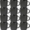 Schramm® Kaffeetassen Set schwarz aus Porzellan wählbar 6 oder 12 Stück 250 ml Kaffeebecherset Kaffeebecher Keramik Tasse mit Henkel 6er oder 12er Set, Anzahl:12 Stück 20