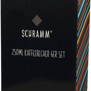 Schramm® Kaffeetassen Set schwarz aus Porzellan wählbar 6 oder 12 Stück 250 ml Kaffeebecherset Kaffeebecher Keramik Tasse mit Henkel 6er oder 12er Set, Anzahl:12 Stück 9