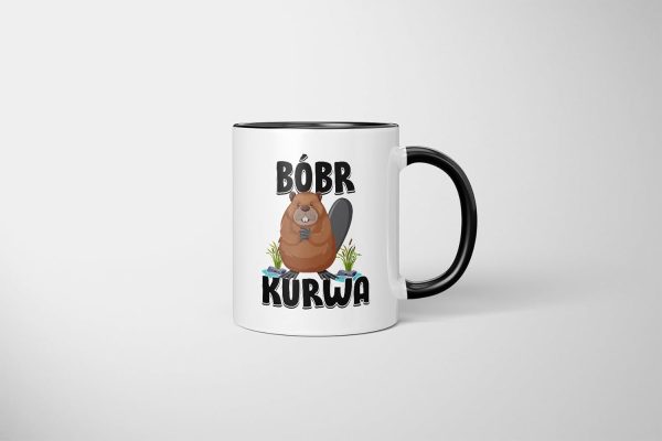 Kaffeetasse mit Motiv - Bobr Kurwa - berühmtes Meme - lustige Geschenkidee - viral - Tasse mit Tiermotiv - Geburtstagsgeschenk - Beaver - Biber - Bober - Schwarz 5