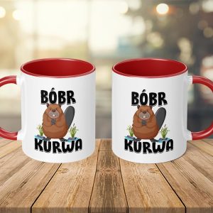 Kaffeetasse mit Motiv - Bobr Kurwa - berühmtes Meme - lustige Geschenkidee - viral - Tasse mit Tiermotiv - Geburtstagsgeschenk - Beaver - Biber - Bober - Rot 11