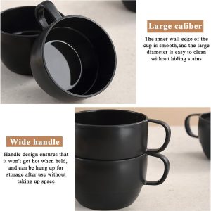ReaNea Nespresso Tassen Set 350ml 6er, kaffeetasse groß, kaffeetassen set Langlebige leichte Plastikbecher für Zuhause, Outdoor, Picknick, Camping, Idee Geburtstagsgeschenk 19