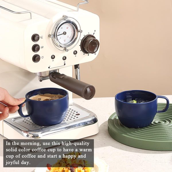 ReaNea Nespresso Tassen Set 350ml 6er, kaffeetasse groß, kaffeetassen set Langlebige leichte Plastikbecher für Zuhause, Outdoor, Picknick, Camping, Idee Geburtstagsgeschenk 4