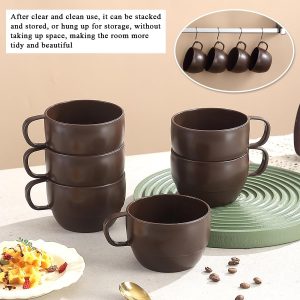 ReaNea Nespresso Tassen Set 350ml 6er, kaffeetasse groß, kaffeetassen set Langlebige leichte Plastikbecher für Zuhause, Outdoor, Picknick, Camping, Idee Geburtstagsgeschenk 17