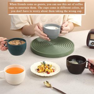 ReaNea Nespresso Tassen Set 350ml 6er, kaffeetasse groß, kaffeetassen set Langlebige leichte Plastikbecher für Zuhause, Outdoor, Picknick, Camping, Idee Geburtstagsgeschenk 15