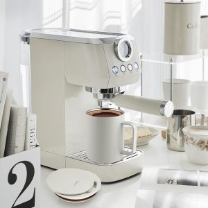 Homealexa Kaffeebecher 400 ml Doppelwandiges Vakuum Thermo Kaffeebecher Kaffeetasse Thermobecher Kaffee- und Teetasse aus Edelstahl Thermobecher mit Griff und Schiebedeckel (Weiß) 16