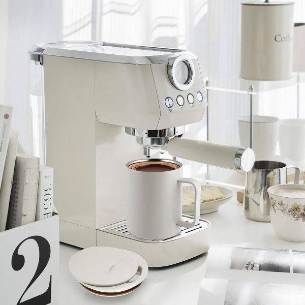 Homealexa Kaffeebecher 400 ml Doppelwandiges Vakuum Thermo Kaffeebecher Kaffeetasse Thermobecher Kaffee- und Teetasse aus Edelstahl Thermobecher mit Griff und Schiebedeckel (Weiß) 6