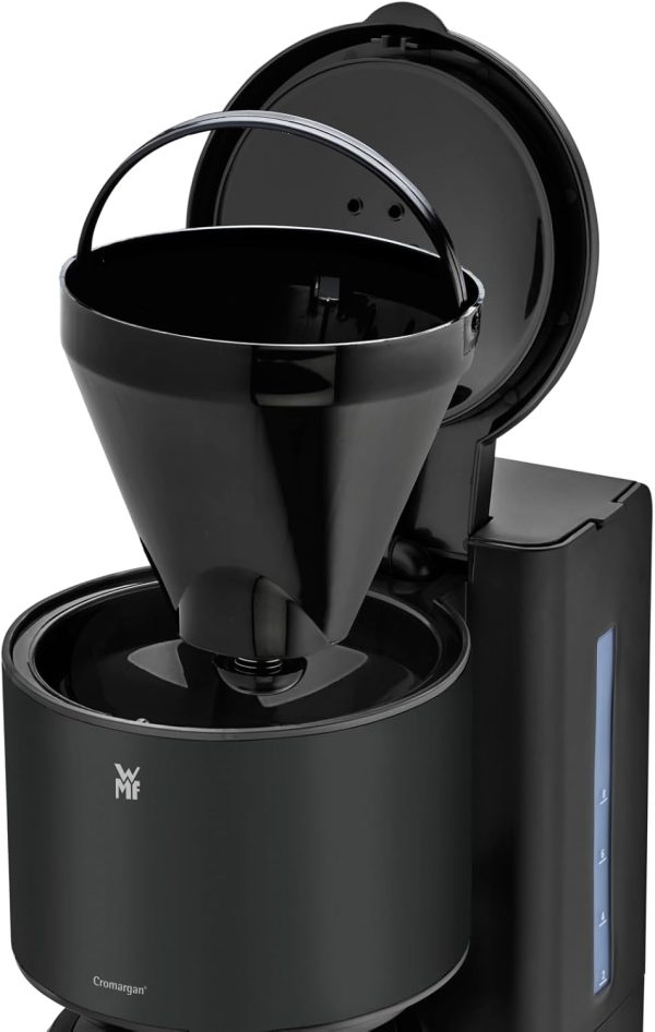 WMF Stelio Aroma Filterkaffeemaschine mit Glaskanne, Filterkaffee, 10 Tassen, Kaffeemaschine Edelstahl, Tropfstop, Warmhalteplatte, Abschaltautomatik, 1000 W, matt schwarz 5