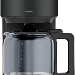 WMF Stelio Aroma Filterkaffeemaschine mit Glaskanne, Filterkaffee, 10 Tassen, Kaffeemaschine Edelstahl, Tropfstop, Warmhalteplatte, Abschaltautomatik, 1000 W, matt schwarz 23