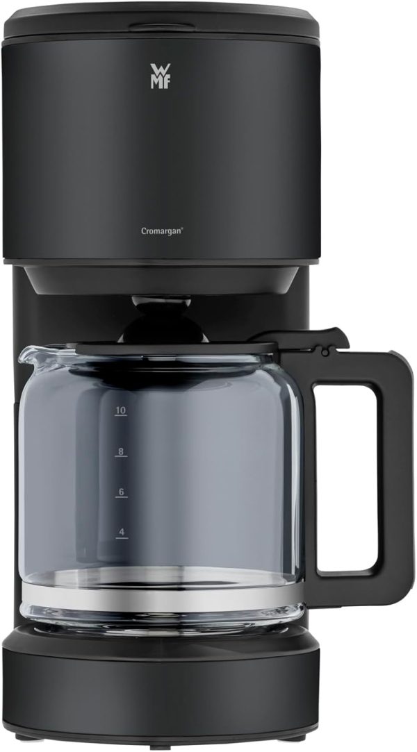 WMF Stelio Aroma Filterkaffeemaschine mit Glaskanne, Filterkaffee, 10 Tassen, Kaffeemaschine Edelstahl, Tropfstop, Warmhalteplatte, Abschaltautomatik, 1000 W, matt schwarz 8