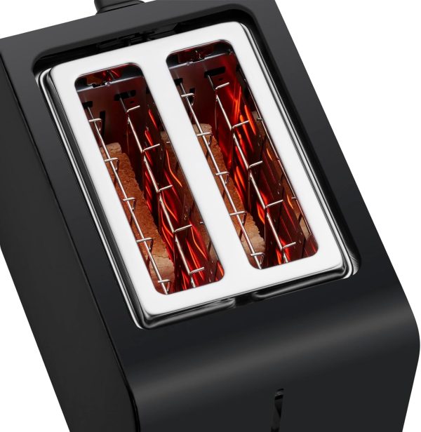 WMF Stelio Toaster 2 Scheiben Edelstahl, Doppelschlitz Toaster mit Brötchenaufsatz, Bagel-Funktion, 7 Bräunungsstufen, 900 W, Toaster edelstahl matt schwarz 7