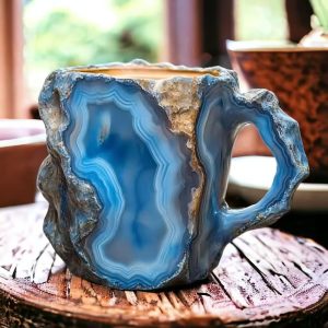 Whnnssw Mineral Crystal Coffee Mug Kaffeetasse, Mineral Crystal Kaffeetassen, Kaffee Tasse Mehrfarbige Harz Mineralkristall, 400 Ml Kaffeetasse Aus Mineralkristall (C) 9