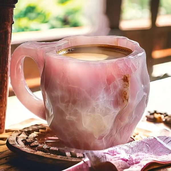 Whnnssw Mineral Crystal Coffee Mug Kaffeetasse, Mineral Crystal Kaffeetassen, Kaffee Tasse Mehrfarbige Harz Mineralkristall, 400 Ml Kaffeetasse Aus Mineralkristall (C) 6
