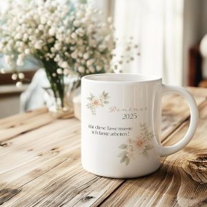 Tasse Rente 2025 - Geschenk zum Ruhestand für Rentner - Kaffeetasse mit Spruch schönes Rentner Abschied lustiges Abschiedsgeschenk Mann - 330 ml weiß (Rentner 2025) 11
