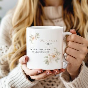 Tasse Rente 2025 - Geschenk zum Ruhestand für Rentner - Kaffeetasse mit Spruch schönes Rentner Abschied lustiges Abschiedsgeschenk Mann - 330 ml weiß (Rentner 2025) 15
