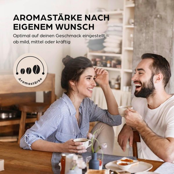 Barista Filterkaffeemaschine mit Thermokanne | 24h Timer & Permanentfilter | Für 8 Tassen Kaffee | Kaffeemaschine für Pulver [Schwarz] 5