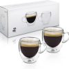 Zobel Kaffeetassen 200ml | 4er Set Kaffeegläser aus hochwertigem Borosilikat-Glas | Doppelwandig und spülmaschinenfest | Cappuccino Tassen 19