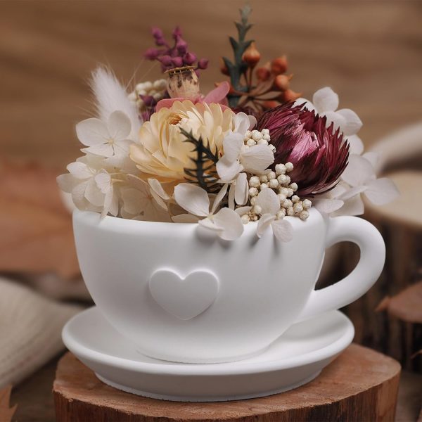 Silikonformen Gießformen, Kreativität Silikonform Blumenbecher, Duftkerzenbecher Kerzen Formen Silikon, Silikon Gießform Kerzen, Gipsformen zum Gießen (Kaffeetasse) 2