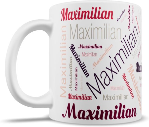 gravur-fabrik Personalisierte Tasse mit Namen/Namenstasse mit Wunschname/Kaffeetasse (Rot) 1