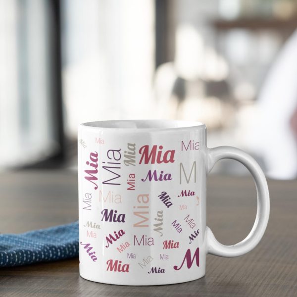 gravur-fabrik Personalisierte Tasse mit Namen/Namenstasse mit Wunschname/Kaffeetasse (Rot) 3