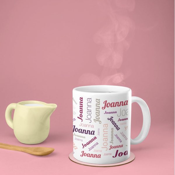 gravur-fabrik Personalisierte Tasse mit Namen/Namenstasse mit Wunschname/Kaffeetasse (Rot) 4