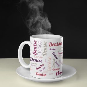 gravur-fabrik Personalisierte Tasse mit Namen/Namenstasse mit Wunschname/Kaffeetasse (Rot) 14