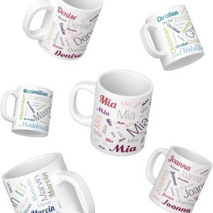 gravur-fabrik Personalisierte Tasse mit Namen/Namenstasse mit Wunschname/Kaffeetasse (Rot) 16