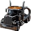 Generisch Handgefertigte Kaffeetasse mit Truck-Motiv, 2025 Kaffeetassen mit Sattelschlepper-Motiv, Geschenke für Truck-Fahrer für Männer, personalisierte Tassengeschenke für Truck-Enthusiasten 2 8